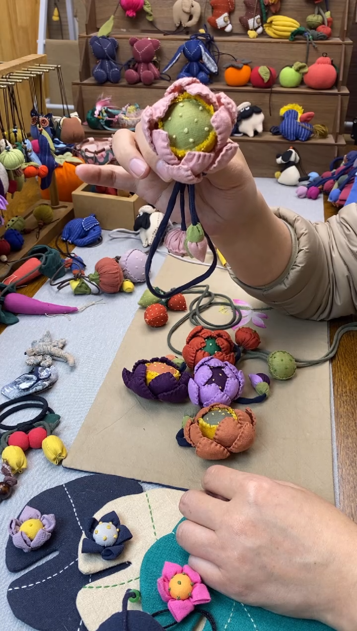 布艺荷花包挂（粉色）