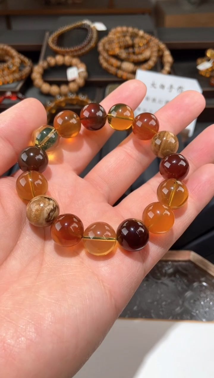 【闪购商品】琥珀手链未镶嵌多宝手串