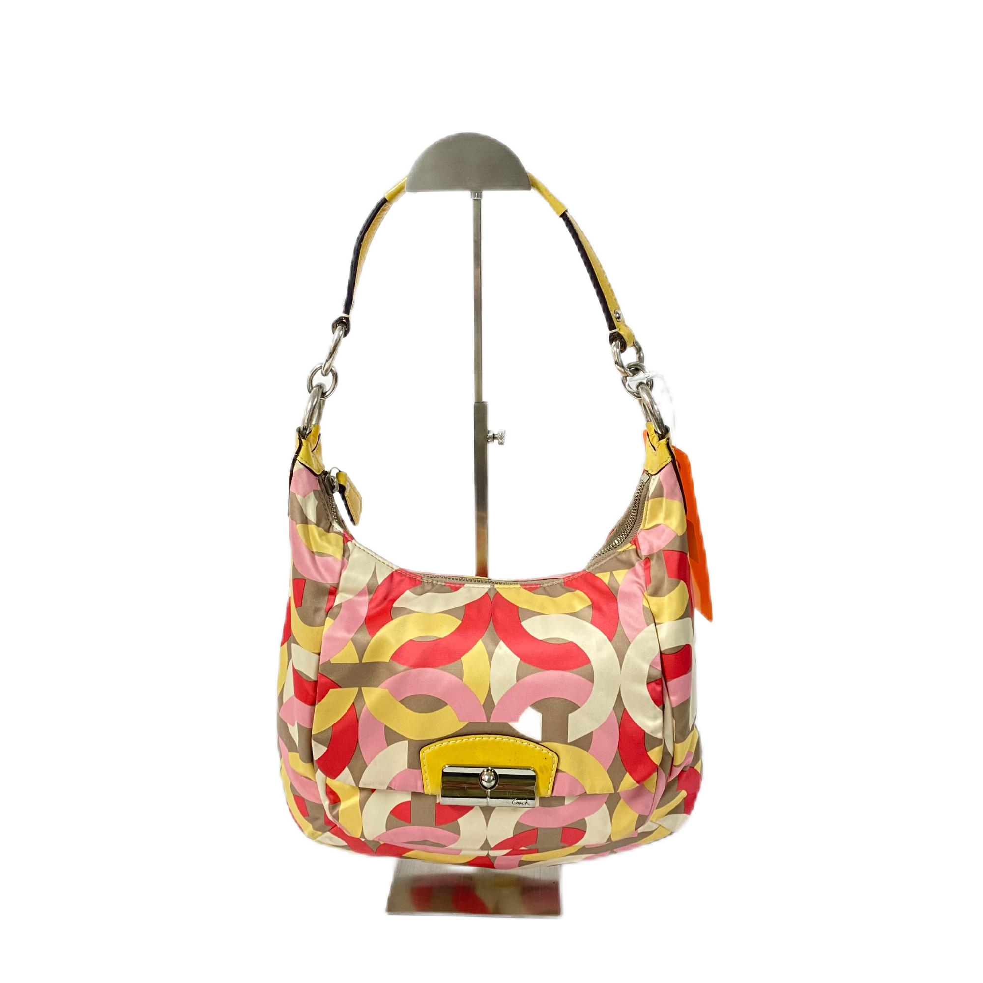 95新 COACH/蔻驰 经典尼龙老花手提单肩腋下包  SH-3871-A