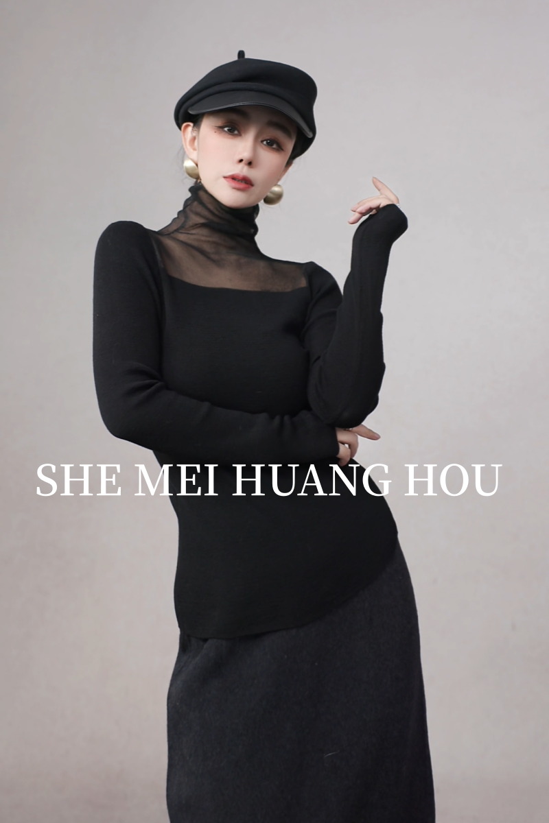 【琳琳姐专属】镂空设计羊毛针织显瘦百搭打底上衣25211