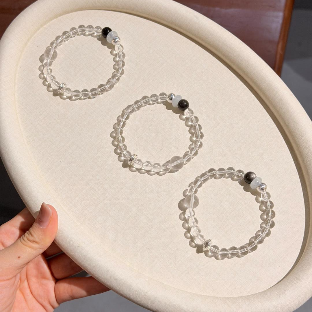 【在逃星球】天然白水手串单圈女款百搭显白