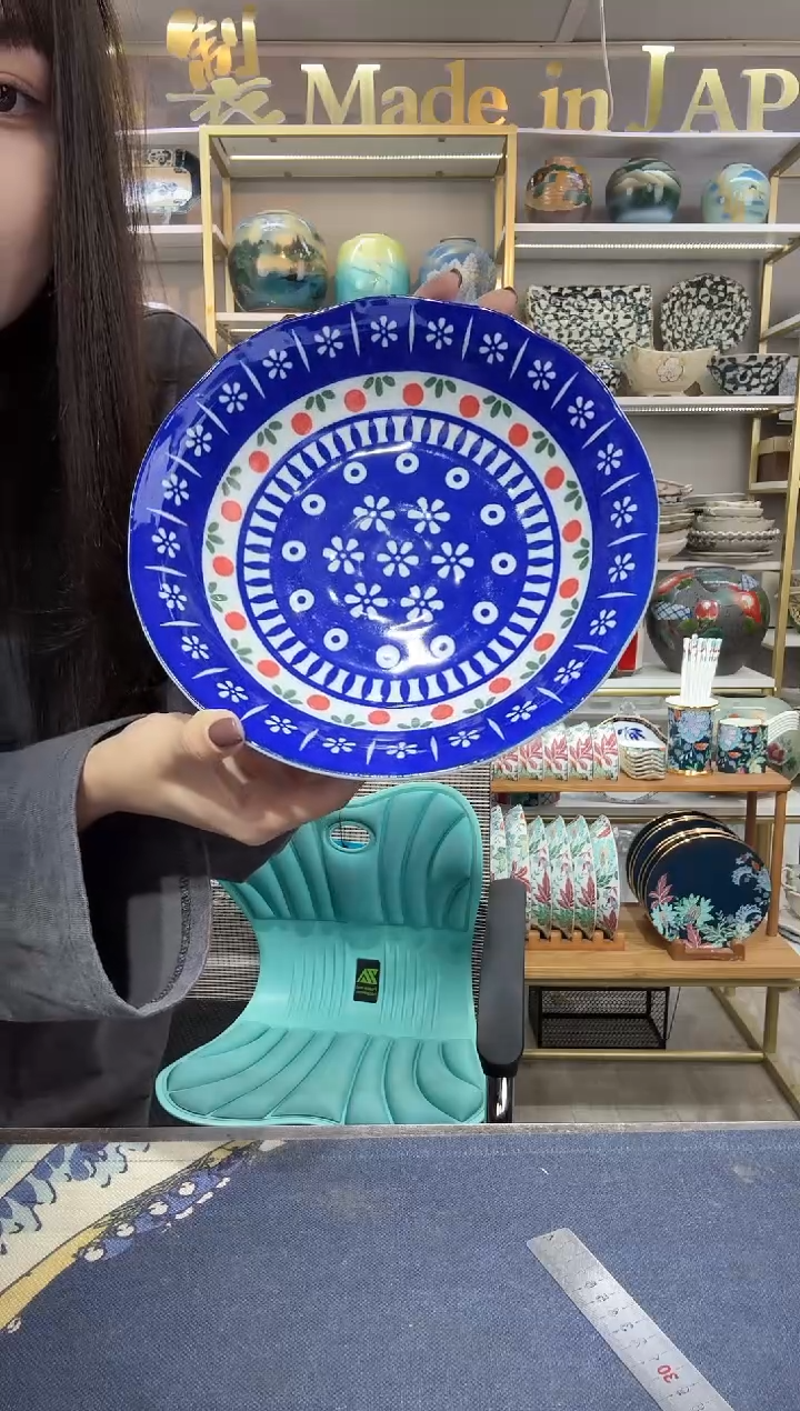 陶瓷21.5厘米深盘一只