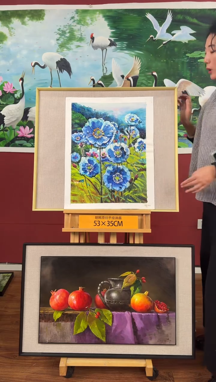 油画【82号】约53*35cm丨朝鲜原创纯手绘孤品油画丨顺丰包邮