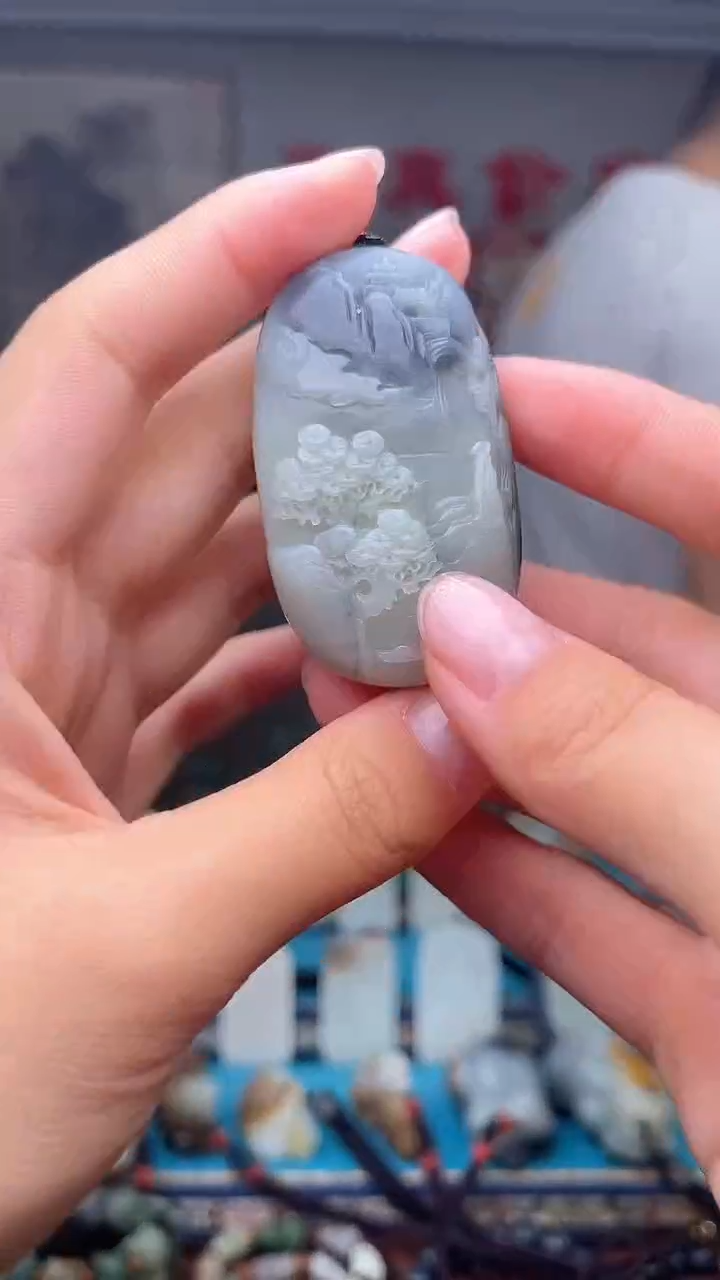 和田玉未镶嵌挂件1