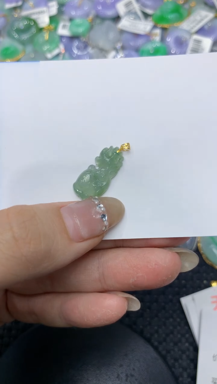 【闪购商品】翡翠颈饰18K金镶嵌2222222222