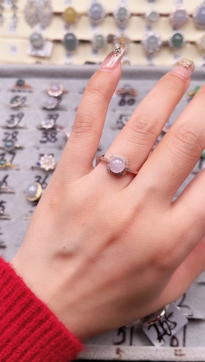 【闪购商品】翡翠戒指银S925镶嵌戒指