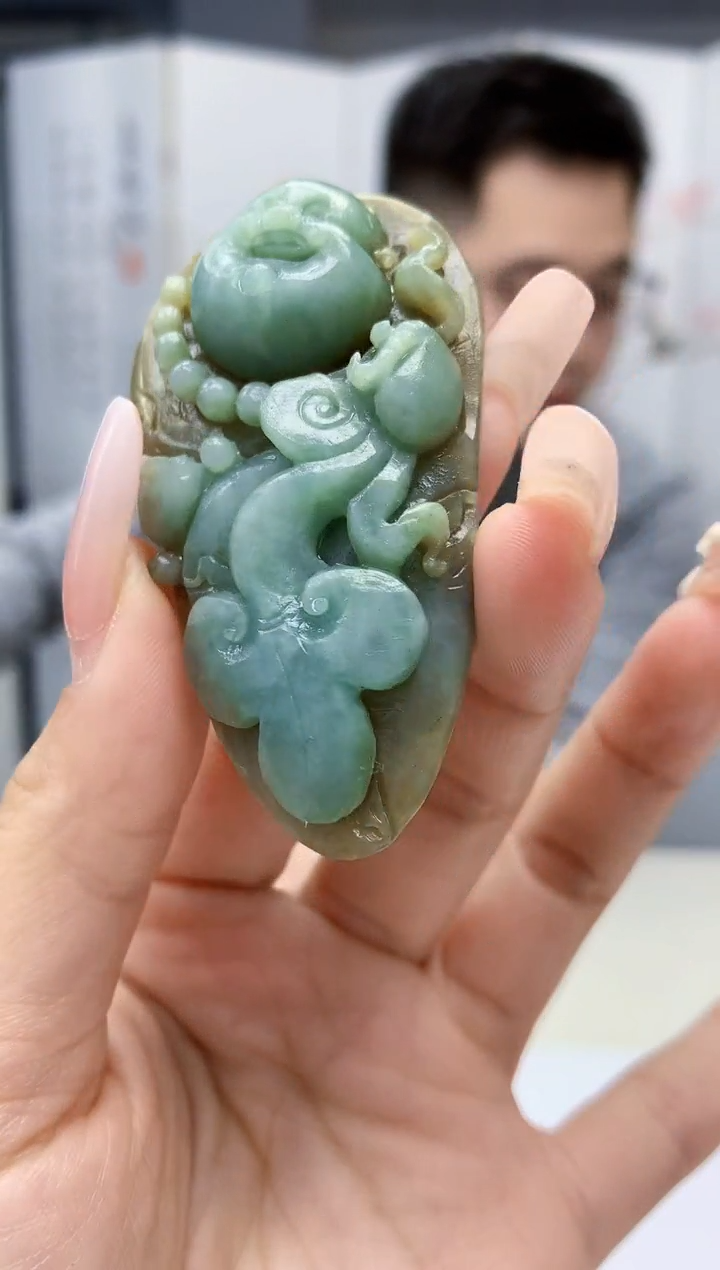 【闪购商品】定制翡翠未镶嵌5153lr-毛货挂件11