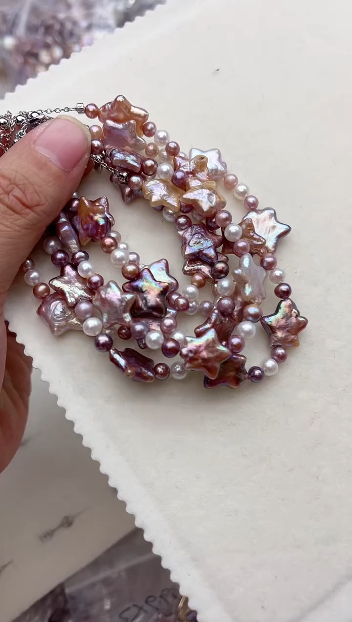 未镶嵌手链淡水珍珠多样性发其一，非无暇