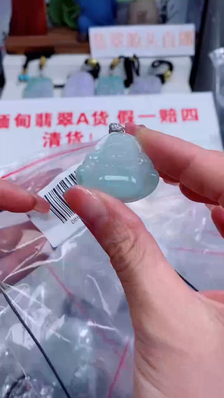 翡翠银S925镶嵌颈饰吊坠