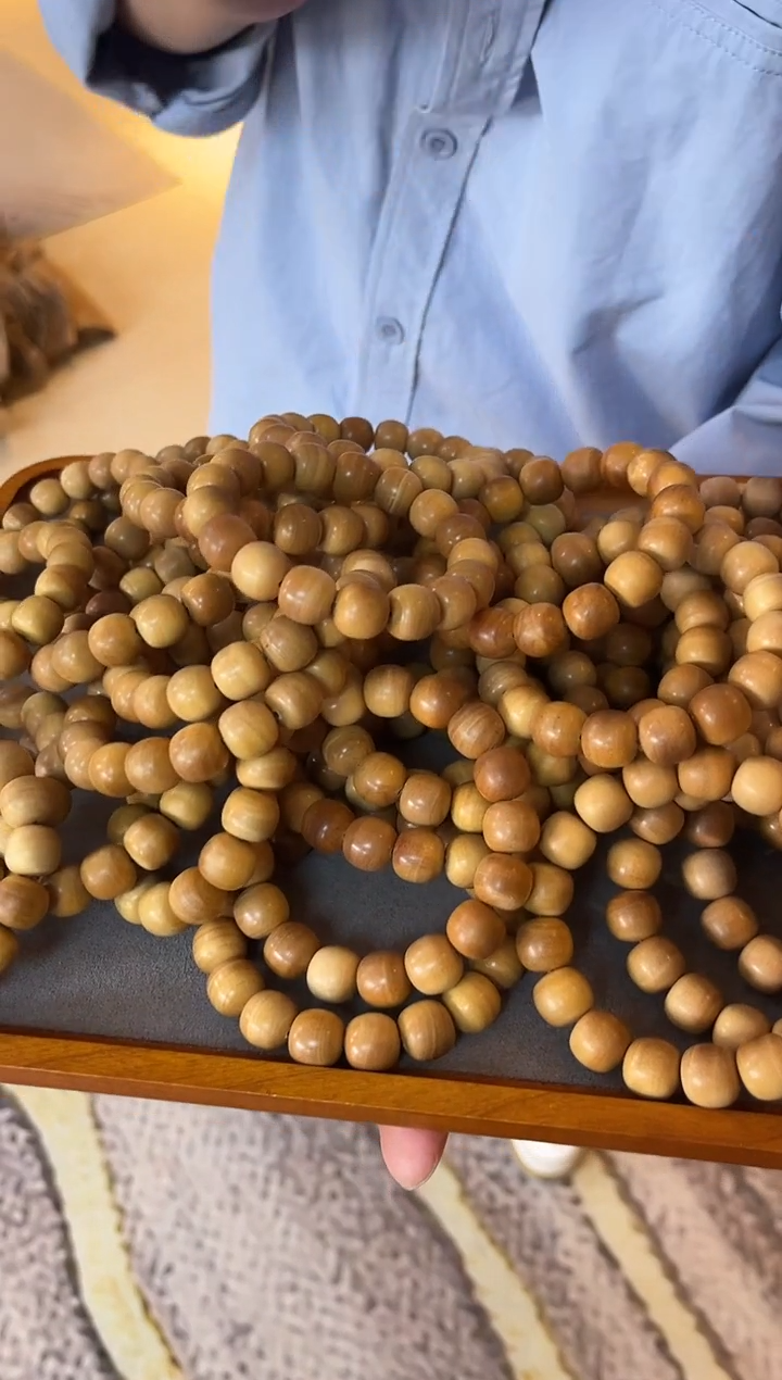 檀香木手串/手链正区老山檀 12*13横纹单圈 奶香奶甜 多样性发一
