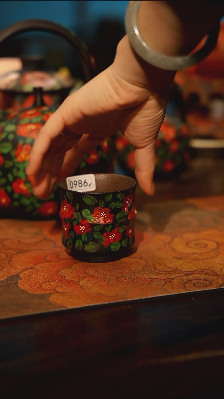 陶瓷景德镇高温釉下彩手工手绘款式@A0986@