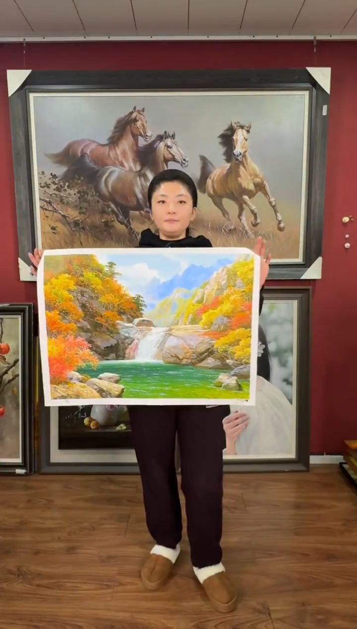 油画【97号】约50*70cm丨朝鲜原创纯手绘孤品油画丨顺丰包邮