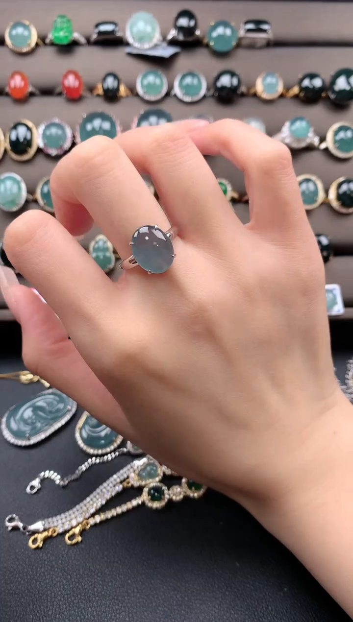 【闪购商品】翡翠戒指银S925镶嵌32132131