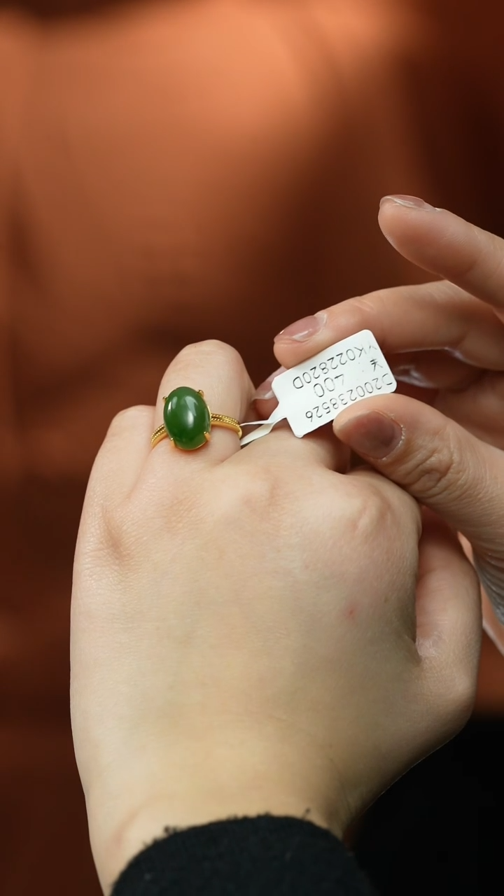 【闪购商品】和田玉戒指银S925镶嵌戒指