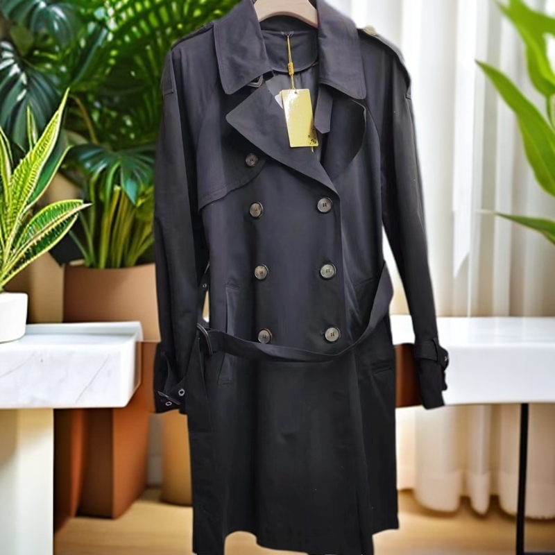 【F038】秋款风衣外套女小个子2023年新款英伦风双排扣高级感显瘦