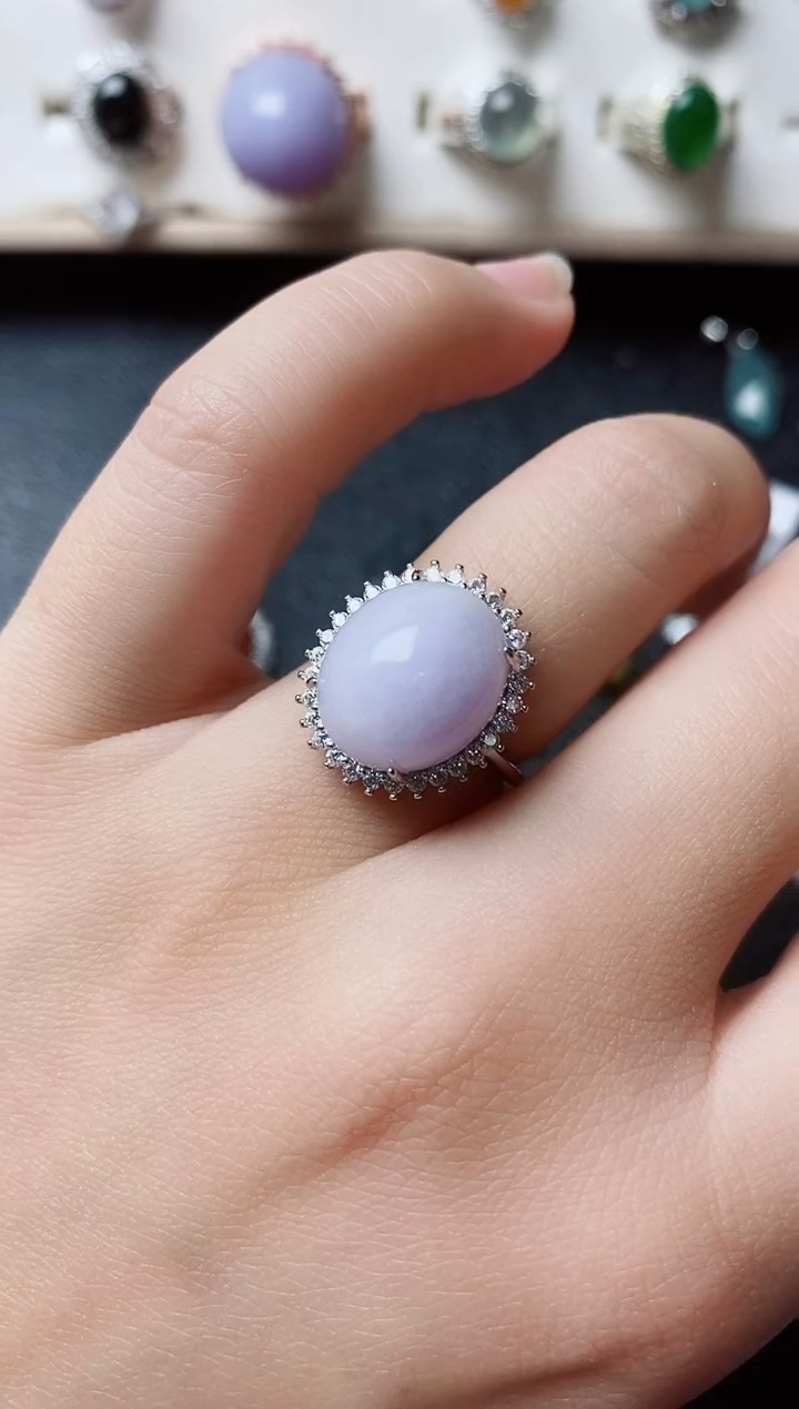 【闪购商品】翡翠戒指银S925镶嵌11111