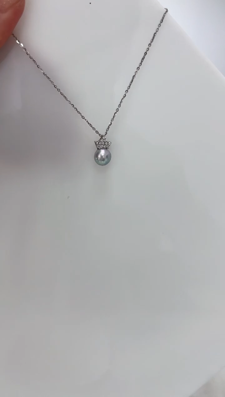 【闪购商品】海水珍珠DA银S925镶嵌套链 7 C1462