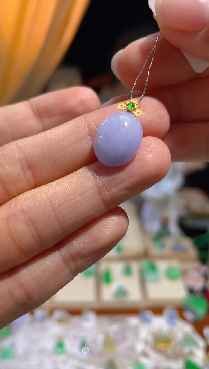 【闪购商品】翡翠颈饰18K金镶嵌假一赔三