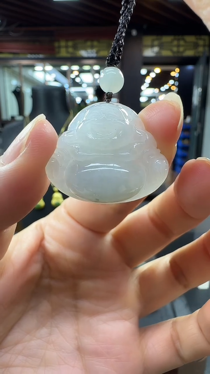 颈饰未镶嵌翡翠佛公挂件