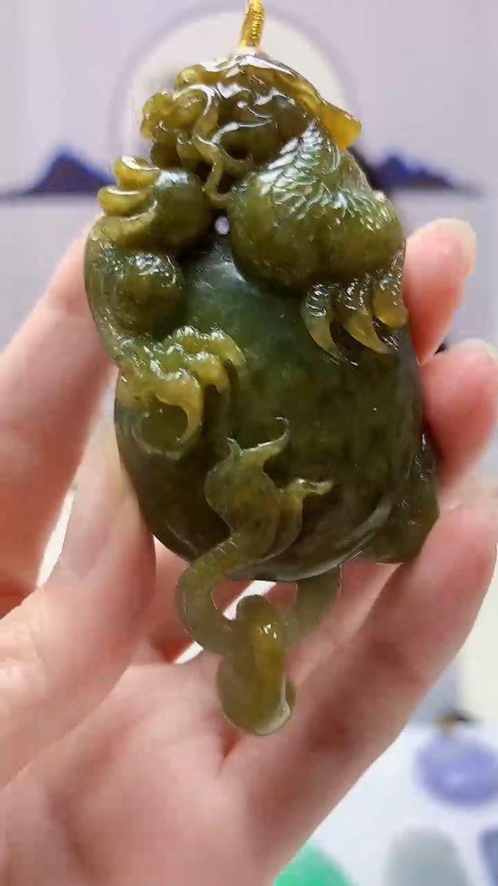 【闪购商品】定制翡翠未镶嵌4829zm-毛货挂件98