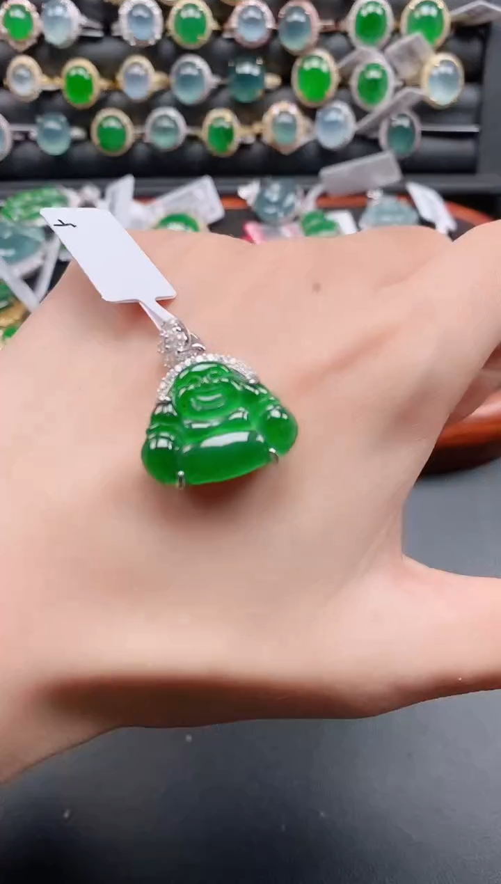 银S925镶嵌戒指翡翠111