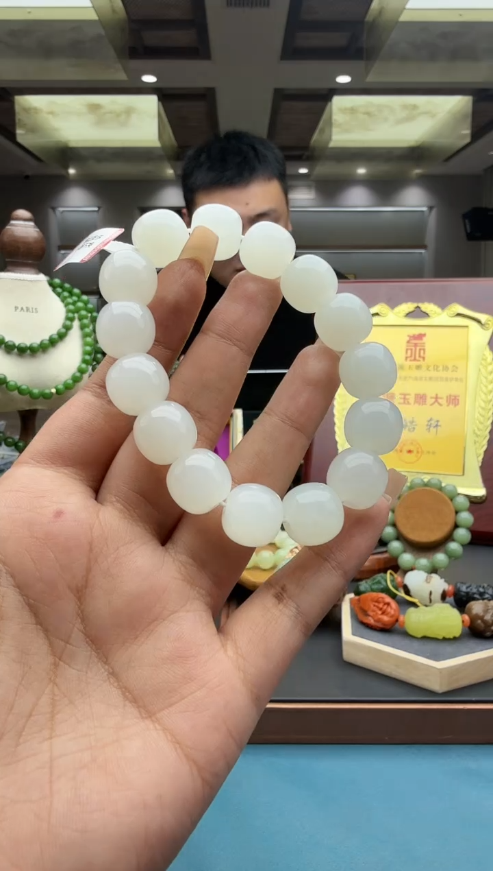 未镶嵌手串和田玉木*yhsl