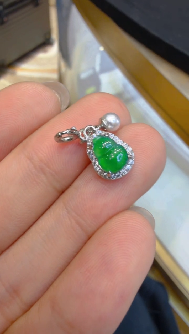 吊坠(不含链)银S925镶嵌翡翠多样性团购发一件