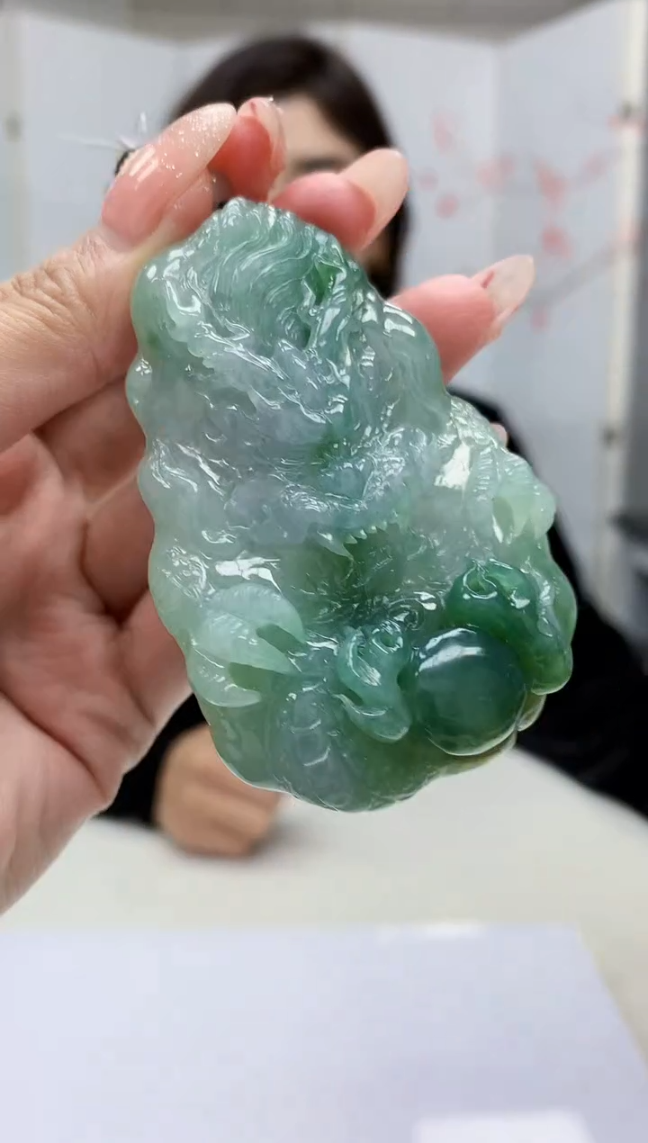 【闪购商品】定制翡翠未镶嵌4829MM-毛货挂件86