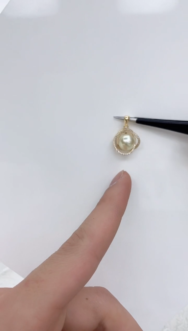 【闪购商品】海水珍珠吊坠(不含链)银S925镶嵌海水珍珠吊坠