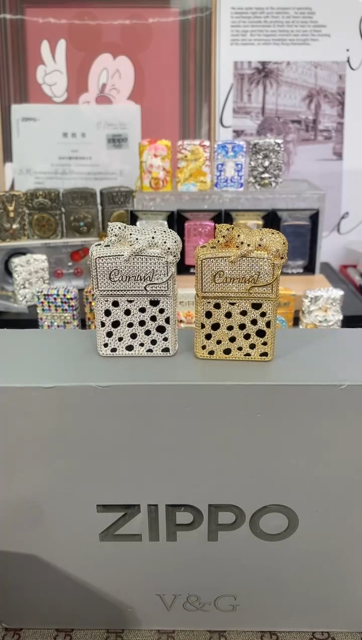 镜面金钱豹zippo