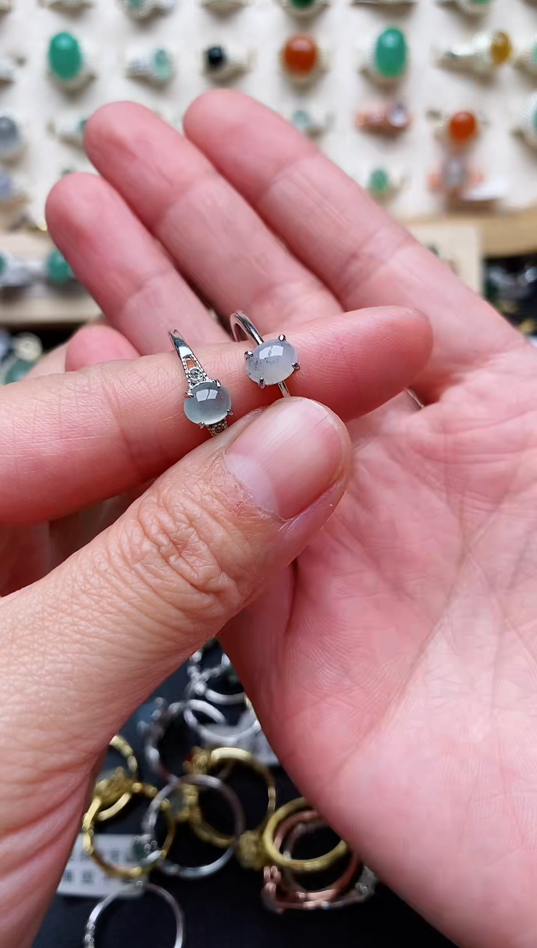 【闪购商品】翡翠戒指银S925镶嵌天然翡翠 333   10+