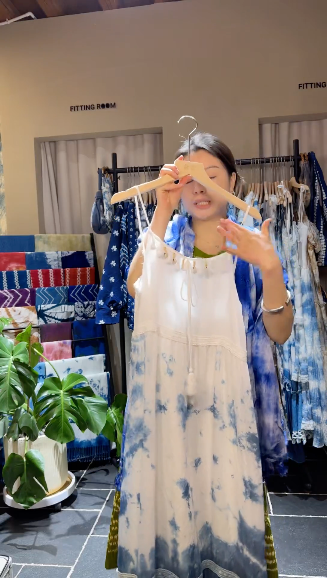 78扎染连衣裙    