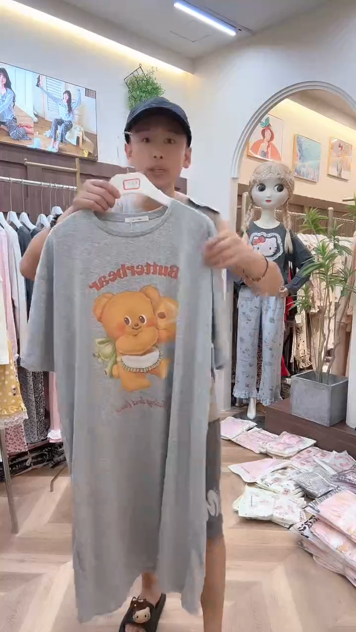 棉韩国梨花睡裙150斤以下