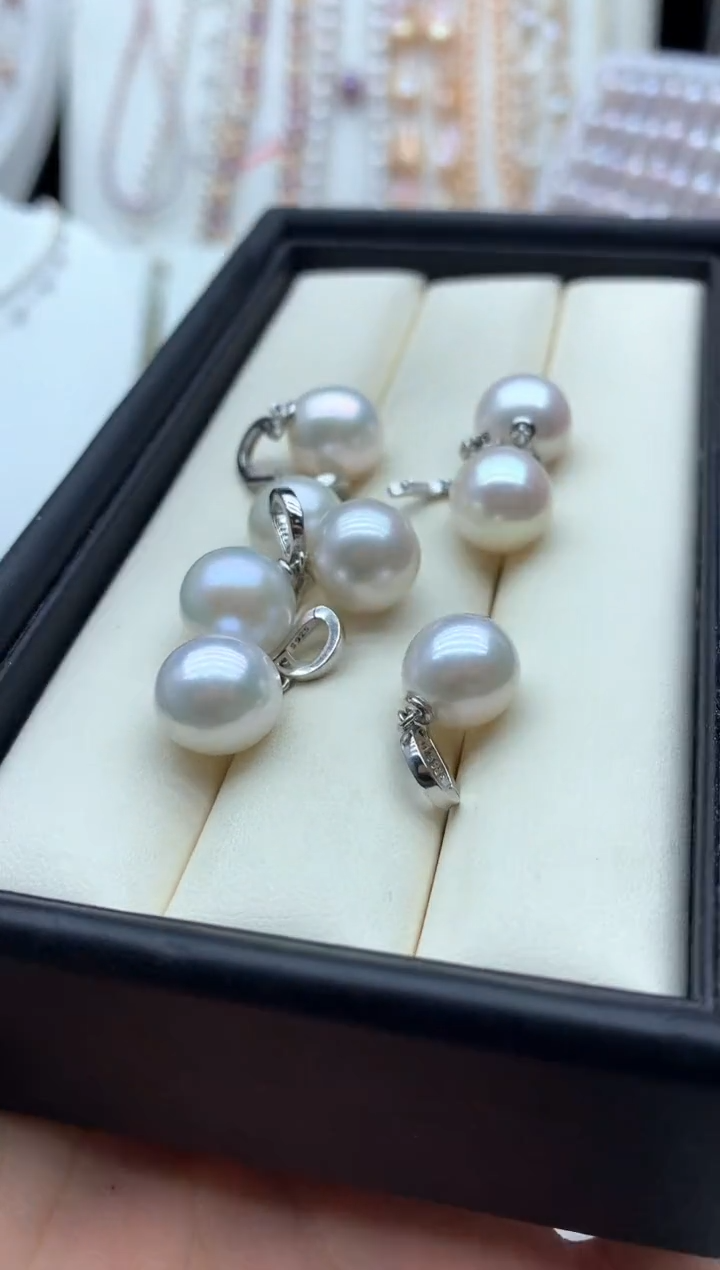 淡水珍珠银S925镶嵌吊坠(不含链)多样性发其一