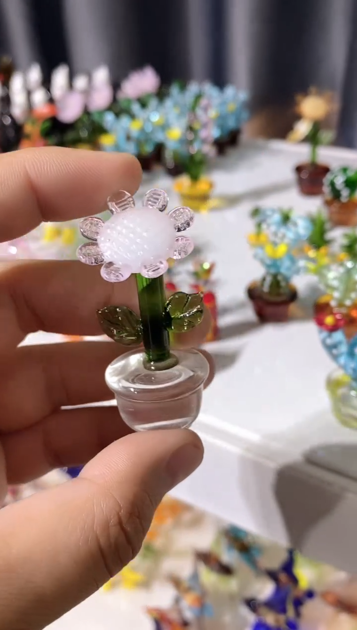 琉璃手工艺品向日葵盆栽
