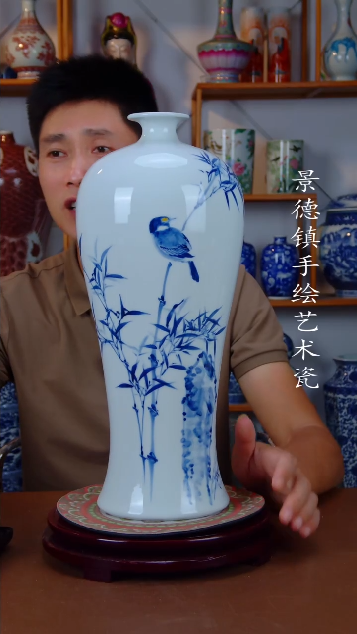 现代景德镇手工手绘陶瓷摆件8