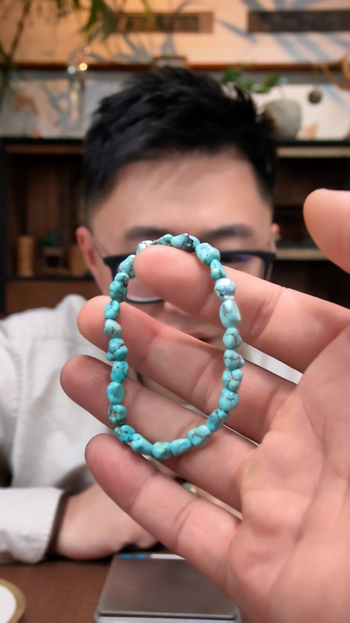 未镶嵌绿松石手串绿松石随型手串GZS