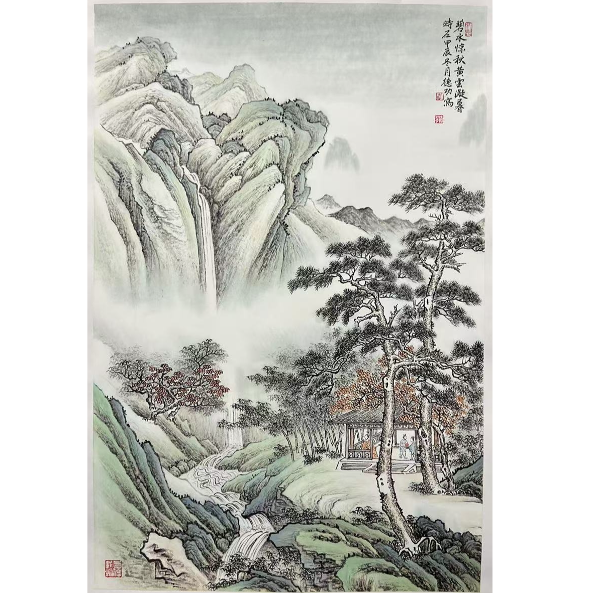 李老师古意山水国画作品