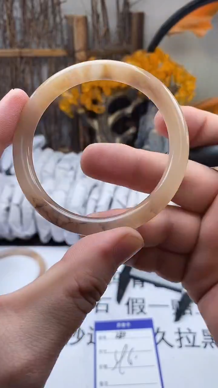 未镶嵌手镯石英质玉285-59/60(多样性发货看清圈口下单）