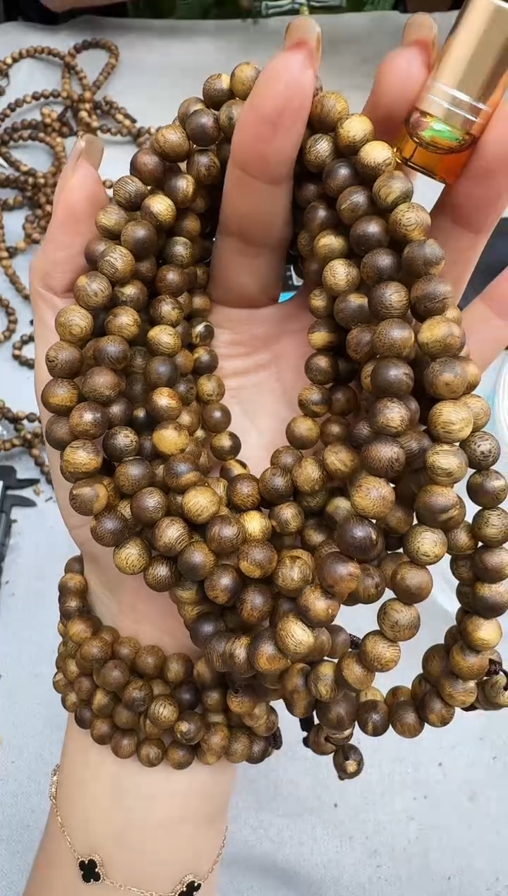 沉香手串0822陆河圆珠多圈+1克精油多样性发一