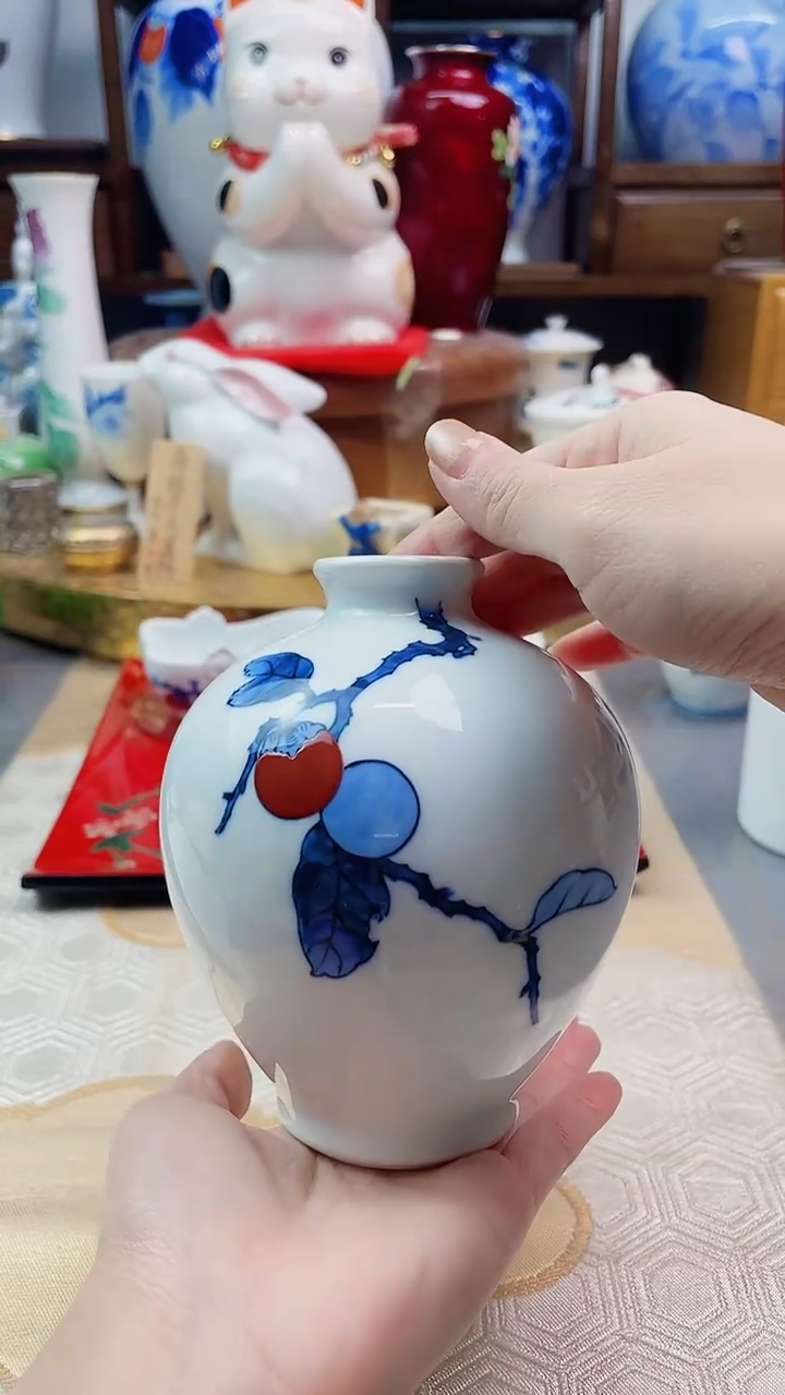 【闪购商品】盘柿右卫门花瓶一一