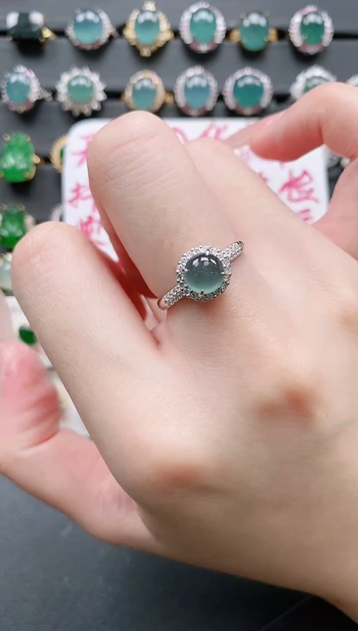 【闪购商品】翡翠戒指银S925镶嵌11111111