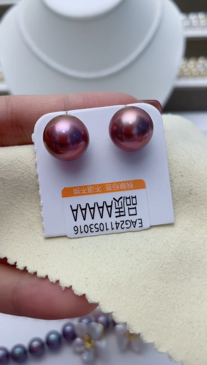 【闪购商品】淡水珍珠耳饰18K金镶嵌W27