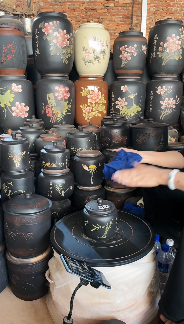 【闪购商品】壶瑕疵茶叶罐 100克黑色 296