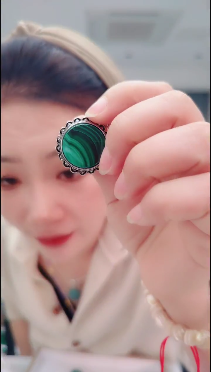 合金孔雀石颈饰31109圆牌吊坠   