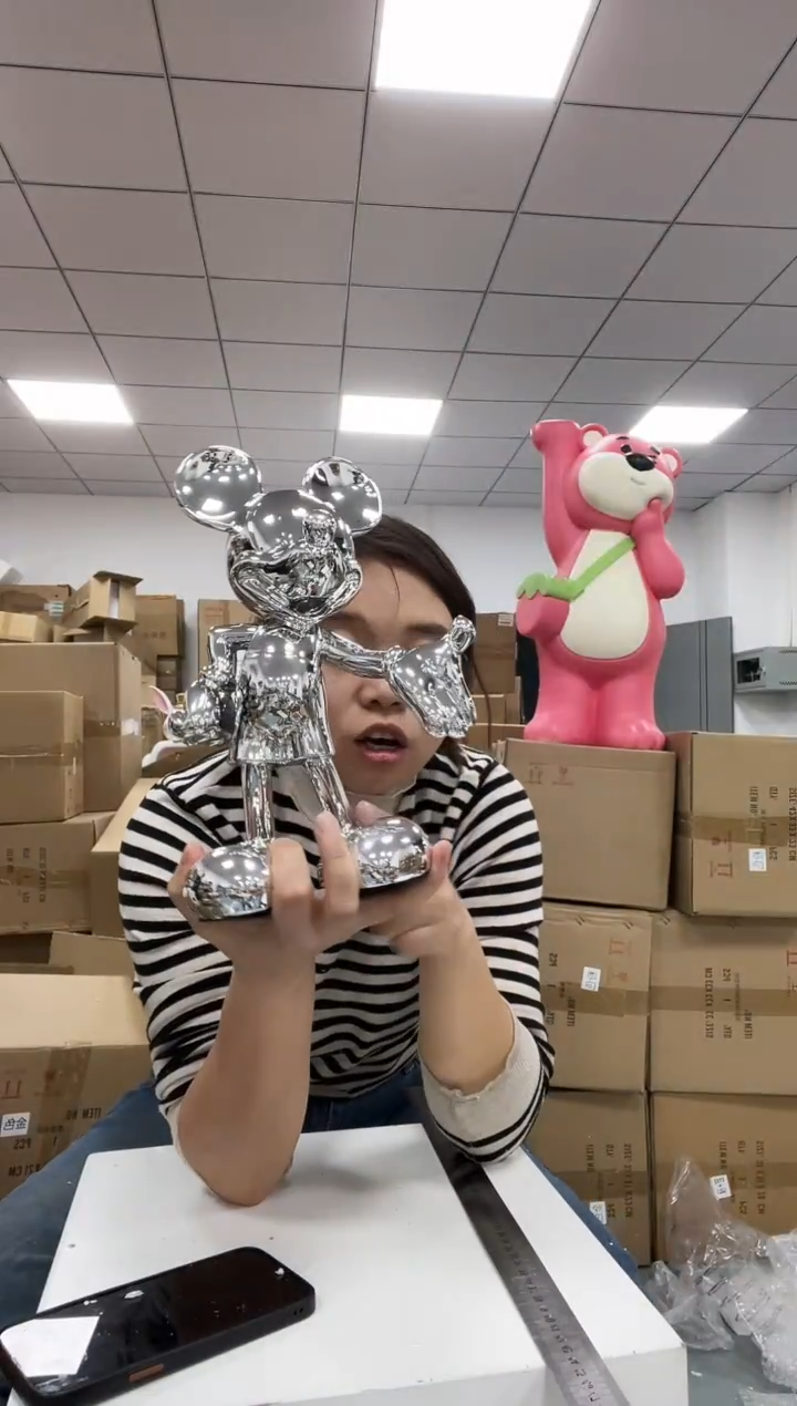 树脂银色米奇摆件