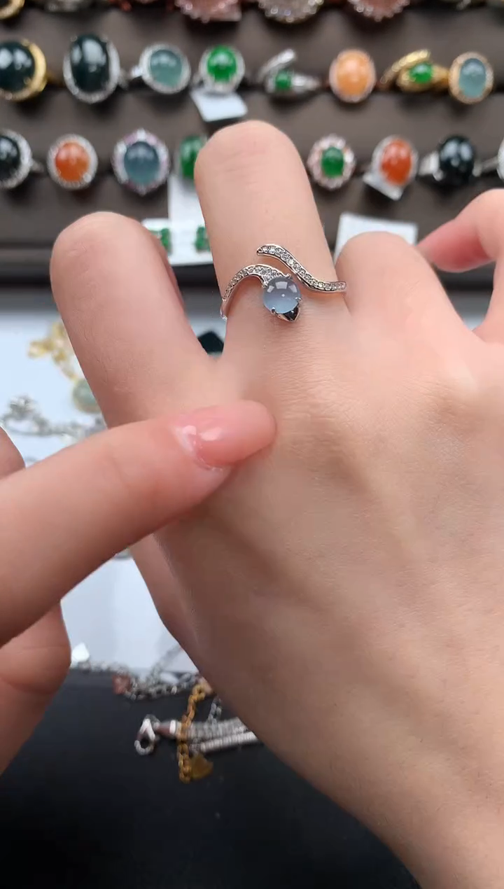 【闪购商品】翡翠戒指银S925镶嵌6521351