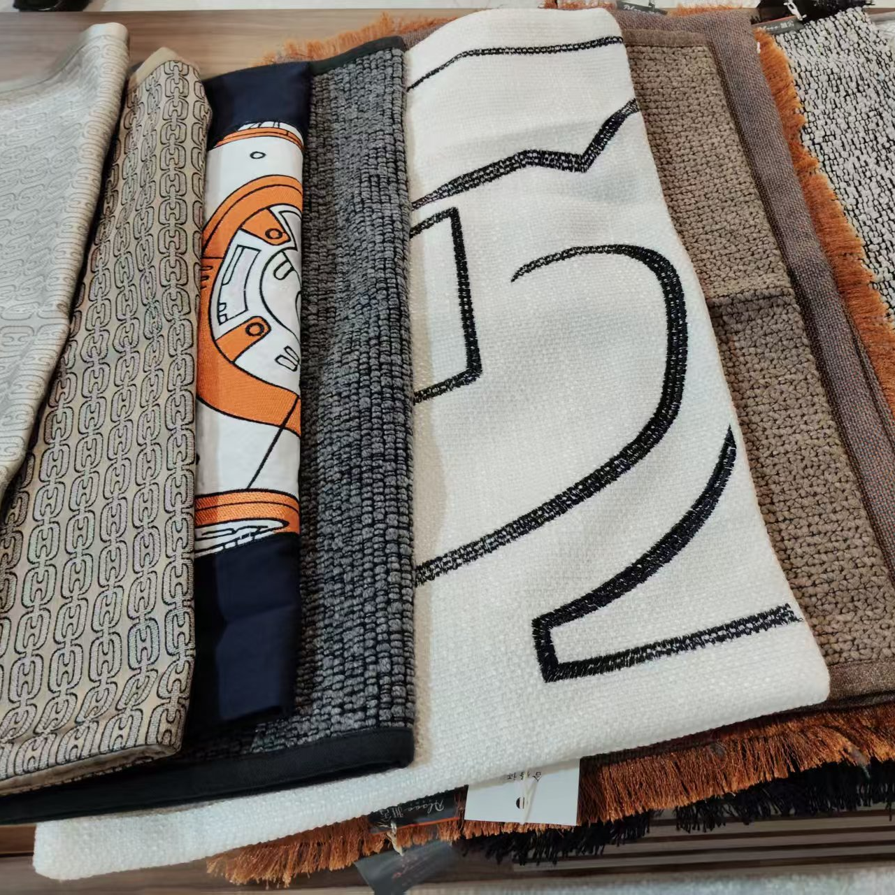 外贸棉麻耐用抱枕套颜色款式随机发（大尺寸不一定是图片款式）