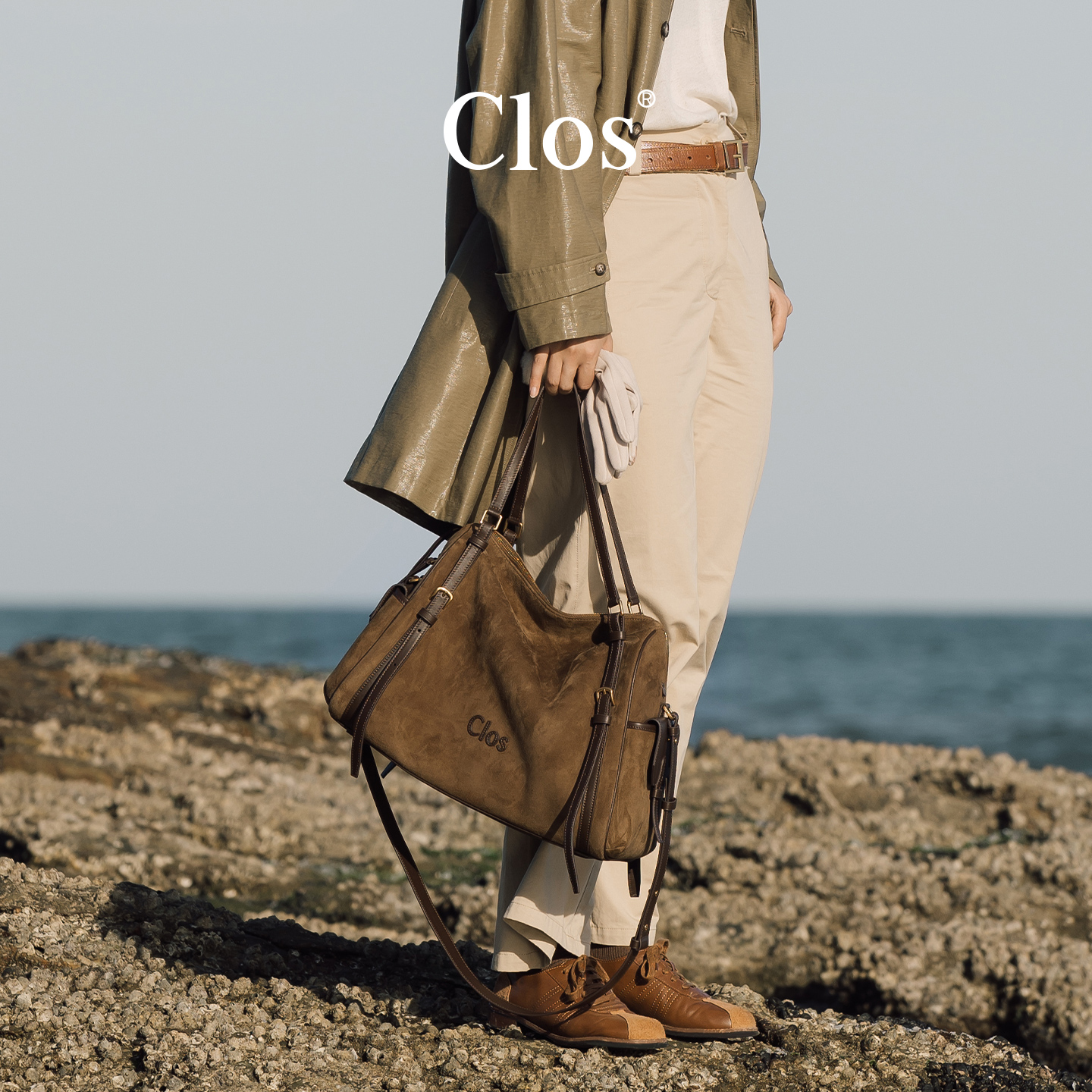 CLOS2025新款Forma福马包枕头包头层羊绒麂皮托特包单肩包斜挎包