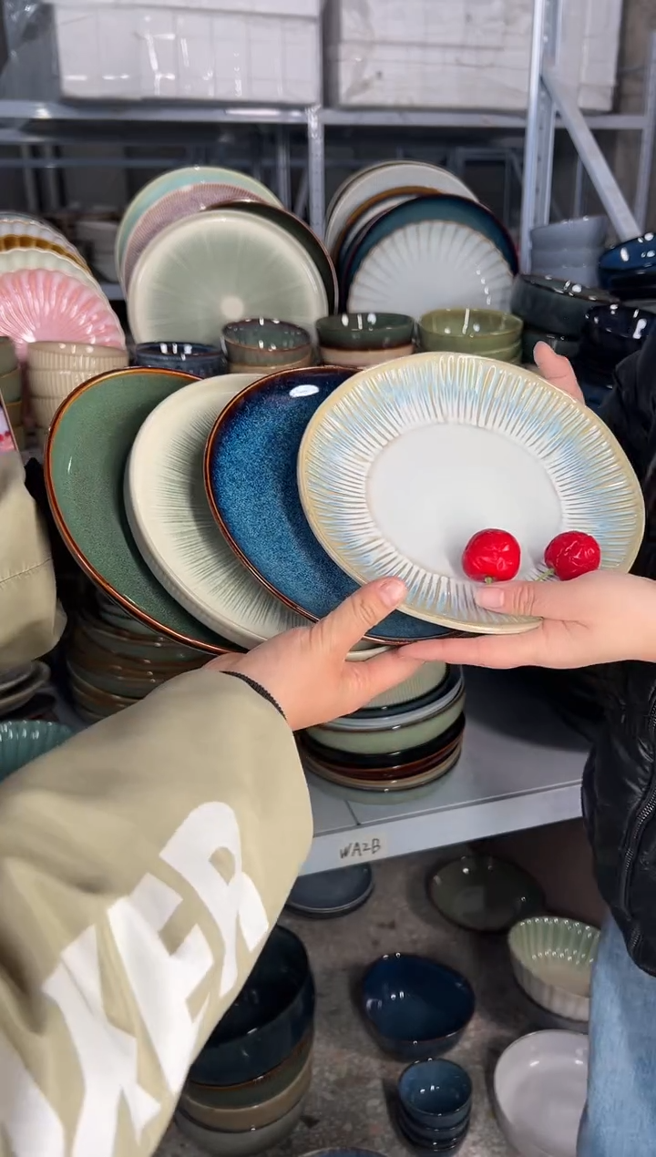 陶瓷外贸尾货瑕疵满20包邮X4小盘